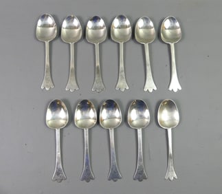 11 GEBELEIN ARTS & CRAFTS SILVER SPOONS