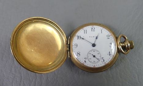 ELGIN 14K GOLD LADIES POCKET WATCH