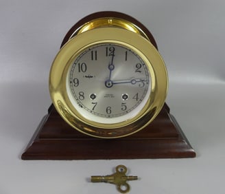 CHELSEA BRASS SHIP'S DESK CLOCK