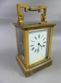 LARGE FRENCH CARRIAGE CLOCK IN CASE