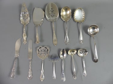 13 STERLING FLATWARE ITEMS & BOWLS