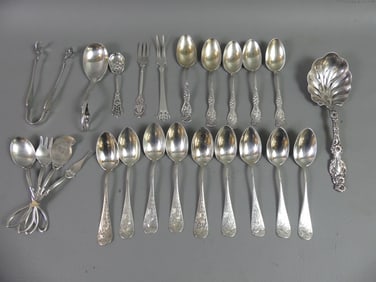 24 PIECES ASSORTED STERLING FLATWARE