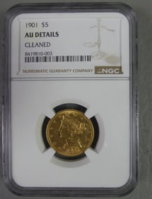 1901 GOLD $5 COIN