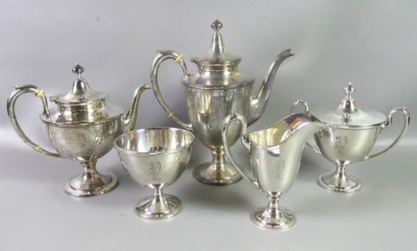 SCHOFIELD STERLING 5 PC TEA SET