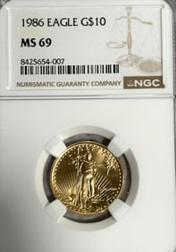 1986 GOLD EAGLE $10 COIN