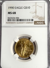 1990 GOLD EAGLE $10 COIN