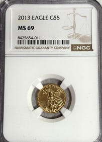 2013 GOLD EAGLE $5 COIN