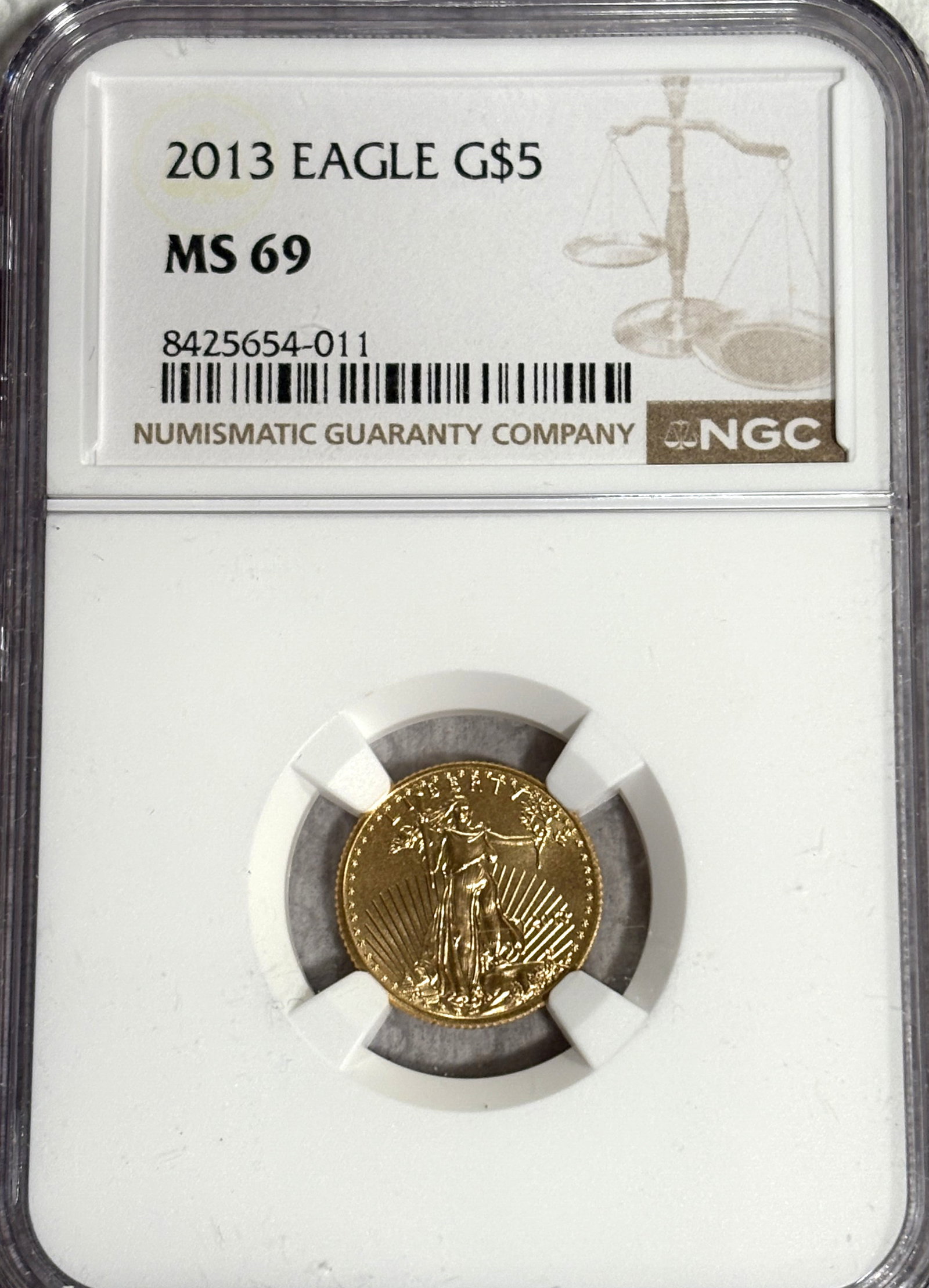 2013 GOLD EAGLE $5 COIN (1 of 2)