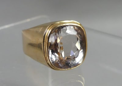 18K MENS GOLD & AMETHYST RING