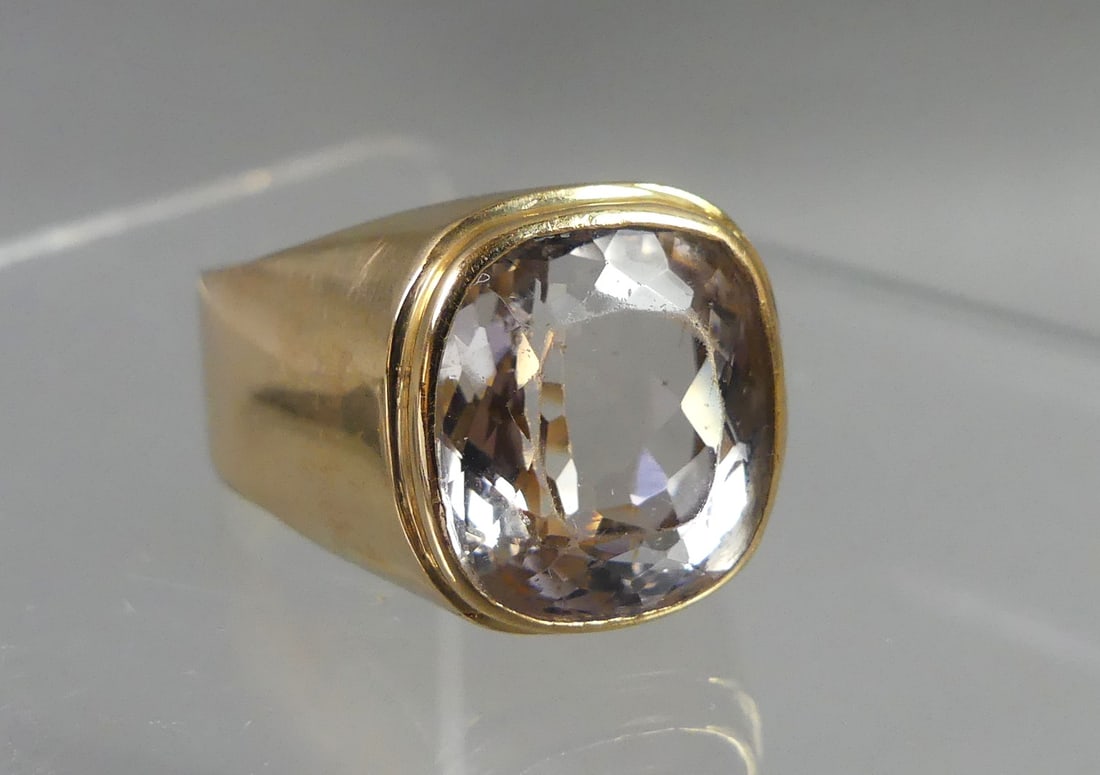 18K MENS GOLD & AMETHYST RING (1 of 3)