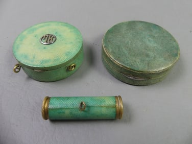 C. 1800 SILVER & SHAGREEN VANITY ITEMS