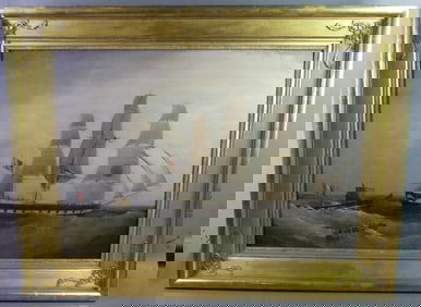 MONTEZUMA SHIP PAINTING - JAMES PRINGLE 1843