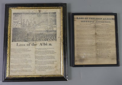 TWO SHIPWRECK ALBION BROADSIDES