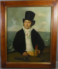 OIL PORTRAIT OF SEA CAPTAIN BY TREVOR JONES