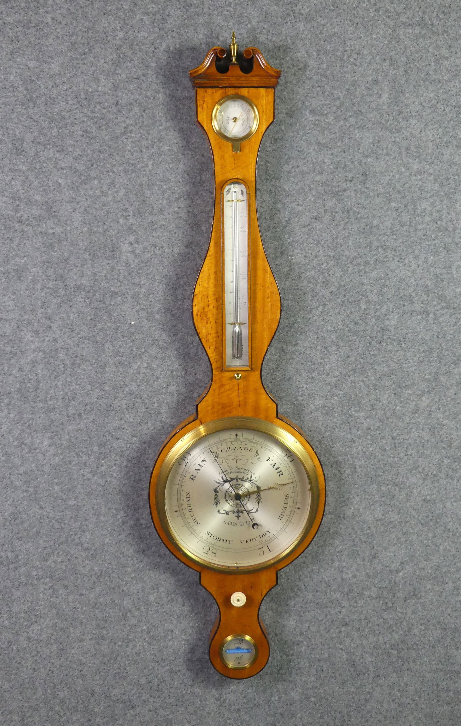 ANTIQUE ENGLISH WHEEL BAROMETER (1 of 3)