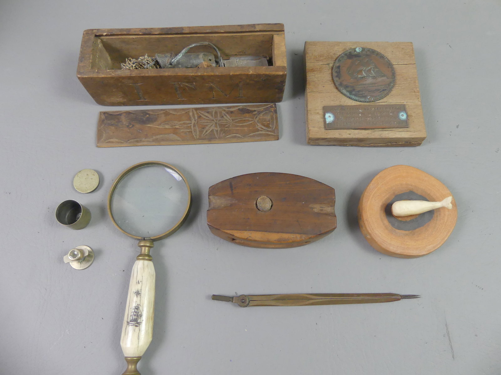 NAUTICAL LOT & OAK FROM USS CONSTITUTION (1 of 4)