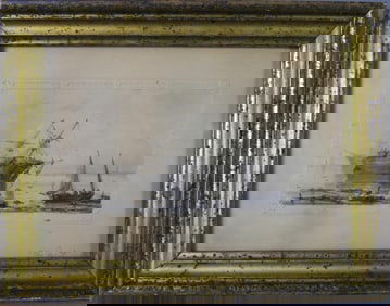 A. VAN BEEST 1855 NEW BEDFORD SHIP PAINTING