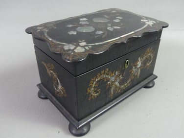 PAPER MACHIER DOUBLE TEA CADDY