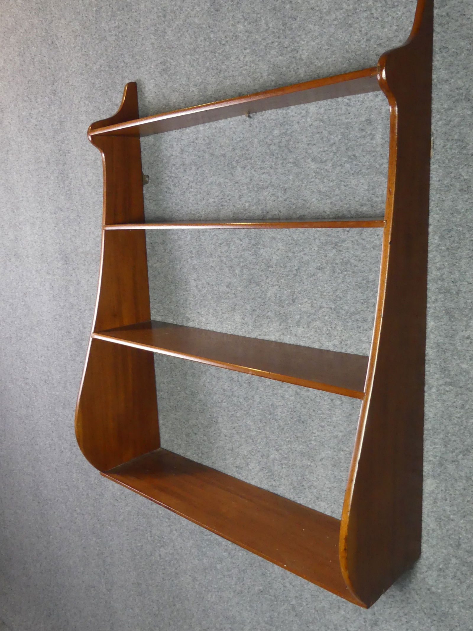 MAHOGANY WHALE TAIL SHELF (1 of 2)