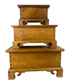 3 TIGER MAPLE SMALL TRUNKS