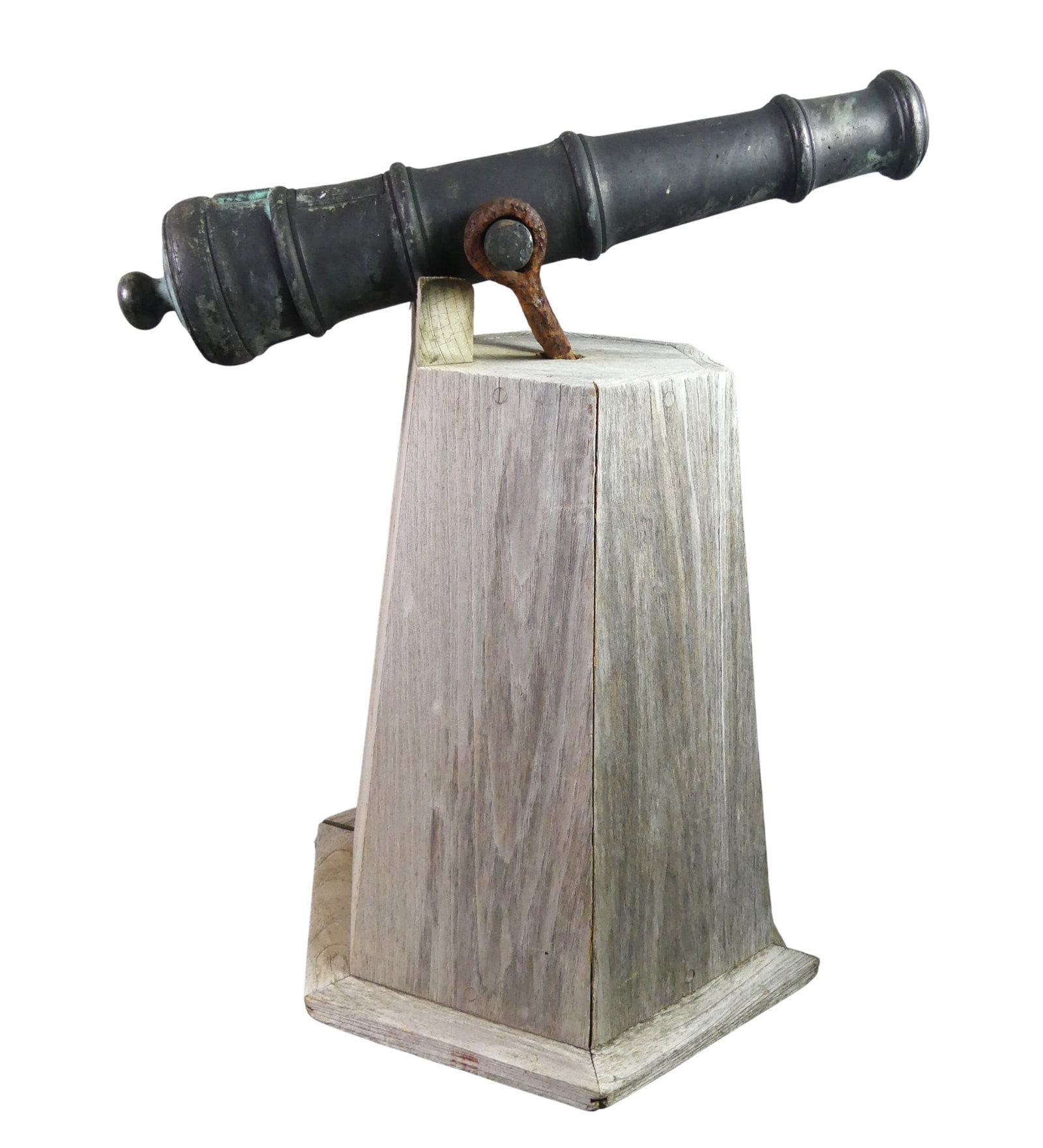 ANTIQUE BRONZE SWIVEL CANNON (1 of 3)