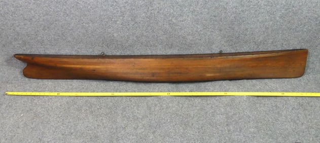 LARGE ANTIQUE HALF HULL MODEL