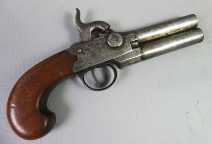 BRITISH OVER-UNDER PISTOL BY THOMAS