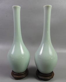 PAIR CHINESE CELADON VASES