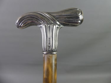 1885 STERLING SWIRL HANDLE CANE