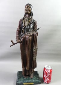 AFTER CARL KAUBA INDIAN CHIEF BRONZE