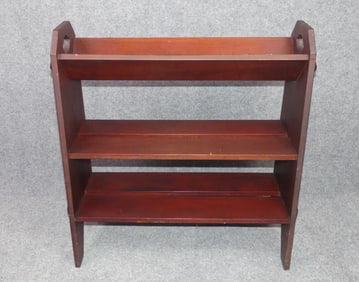 MAHOGANY ARTS & CRAFTS BOOK TROUGH