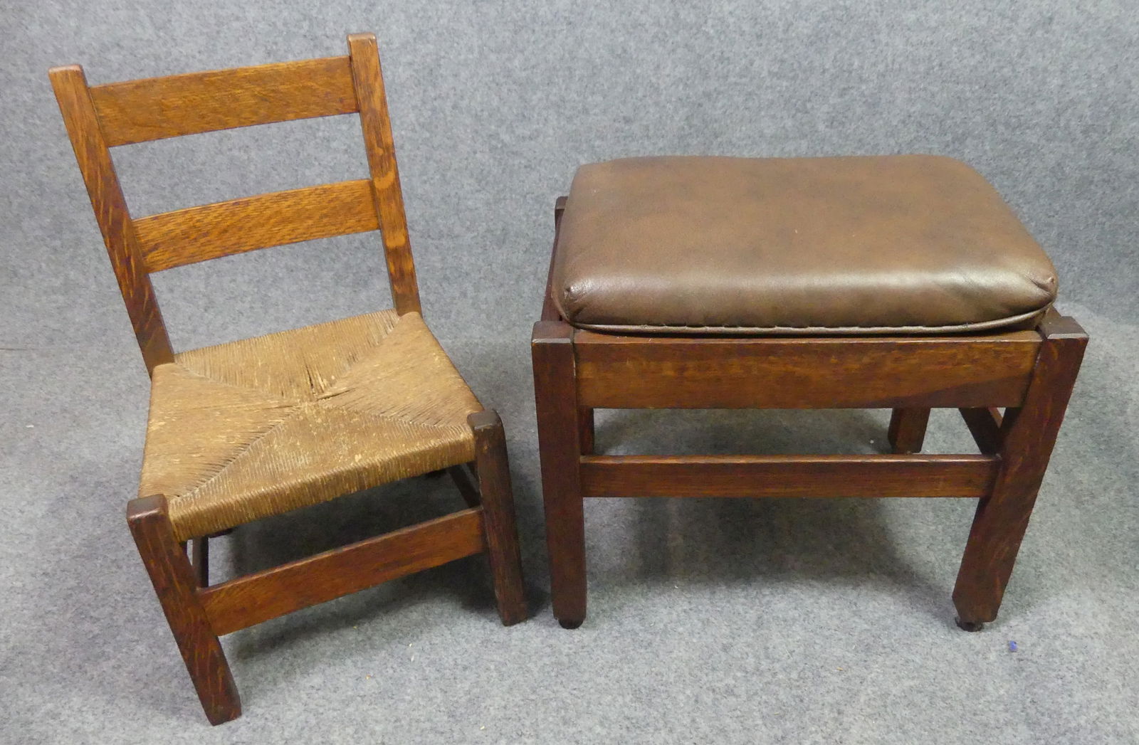 QUAINT FOOTSTOOL & CHILD'S CHAIR (1 of 4)
