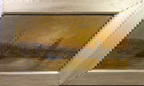 LUMINIST OIL PAINTING SHIPS - G. BAKER