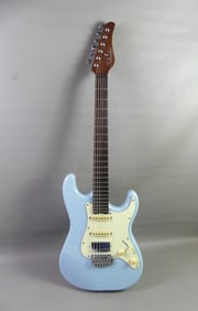 SCHECHTER USA BLUE ELECTRIC GUITAR