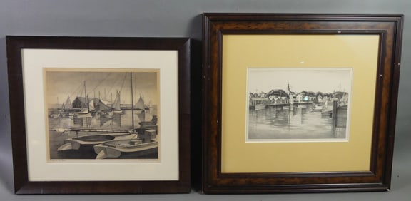 2 RUTH SUTTON PRINTS - NANTUCKET HARBOR