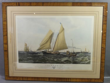 1851 PRINT OF THE AMERICA YACHT - BRIERLY