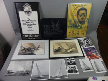 AMERICA'S CUP YACHT PHOTOS  & ADVERTISEMENTS