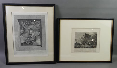 2 FRENCH PRINTS: DEATH OF CAPTAIN COOK & JP JONES