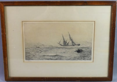W.L. WYLLIE PRINT - WHALING SCENE