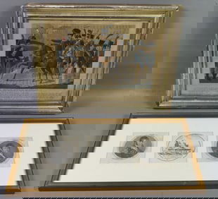 2 PRINTS - USS CONSTITUTION & PRINCE BEAUHARNAIS