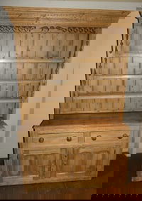 ANTIQUE PINE COUNTRY HUTCH