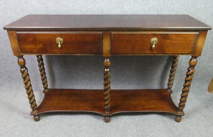 MAHOGANY HALL TABLE - TWIST LEGS