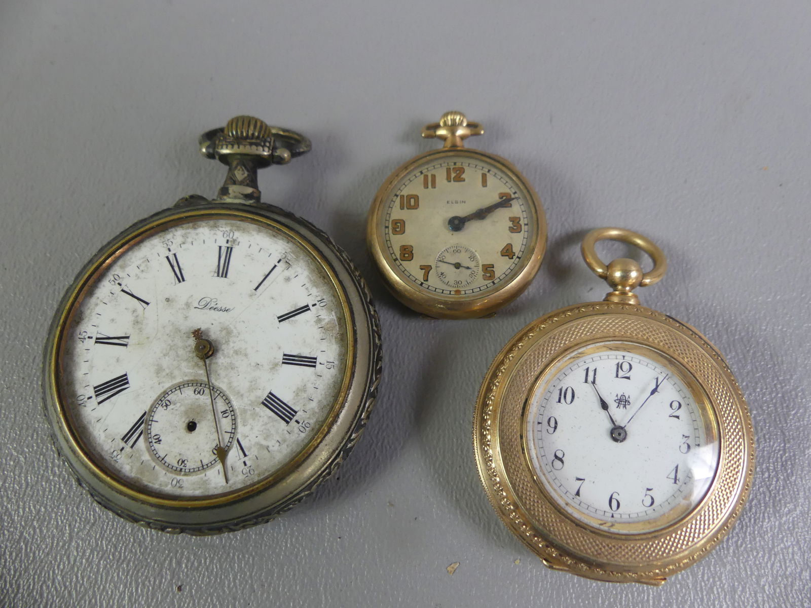 3 POCKET WATCHES - ONE 14K GOLD (1 of 3)