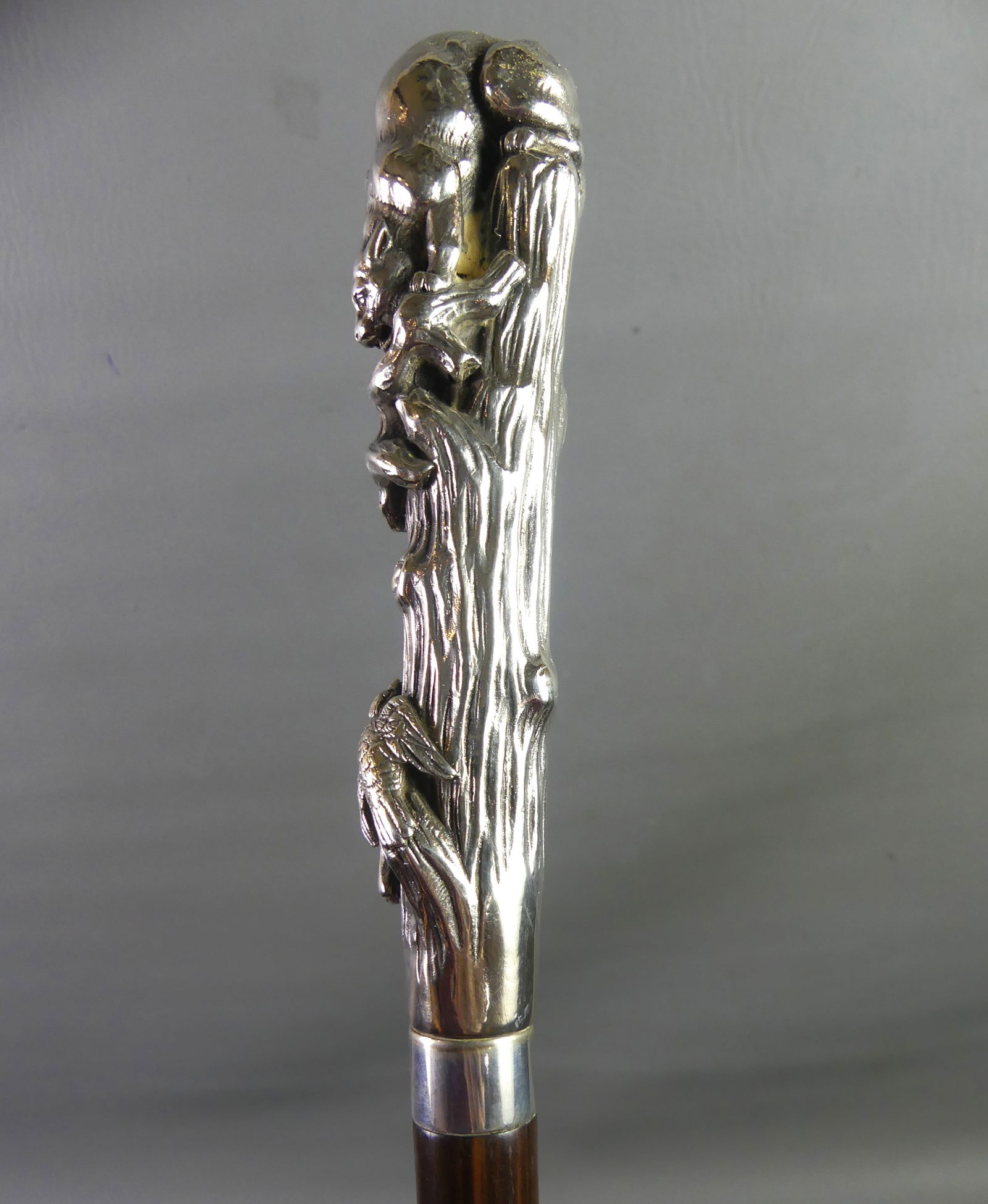 SILVER CANE - DOG CHASING BIRD - 3