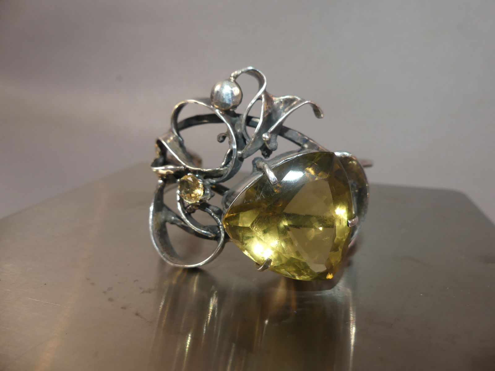 3 SILVER & GEMSTONE BRACELETS - 3