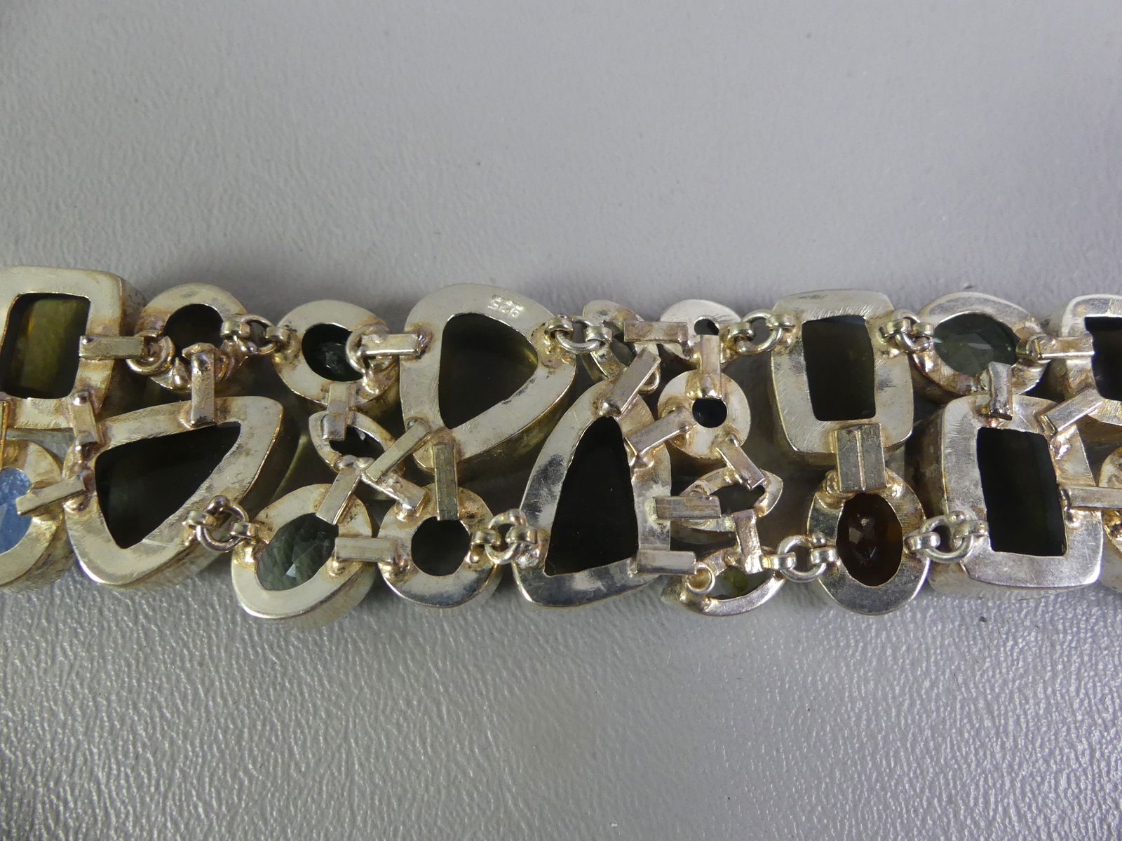 3 SILVER & GEMSTONE BRACELETS - 4