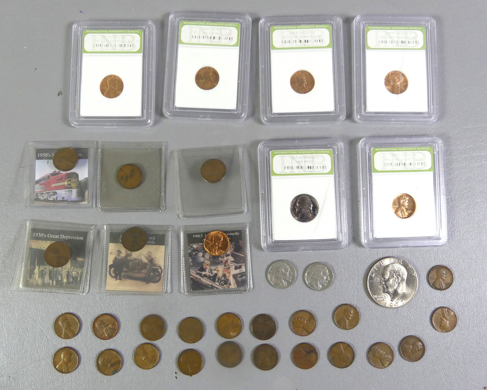 ASSORTED US COINS, MOST PENNIES (1 of 3)