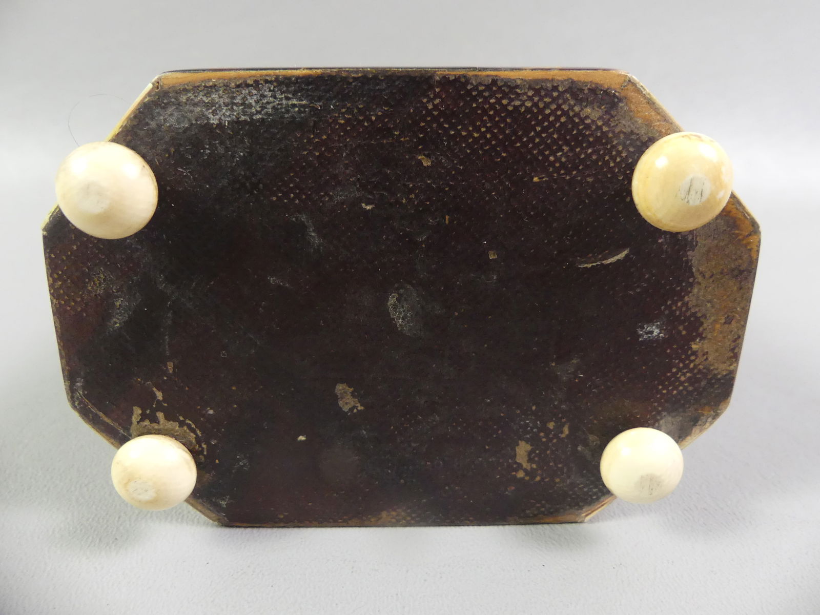 REGENCY PERIOD SHELL & ABALONE DOUBLE TEA CADDY - 5