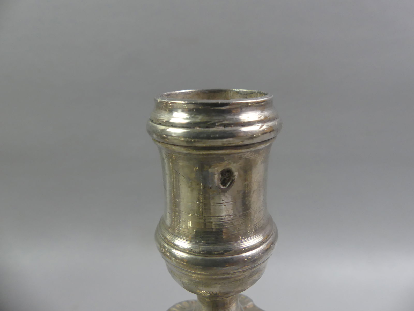PAIR IRISH 18TH C. SILVER CANDLESTICKS - 4