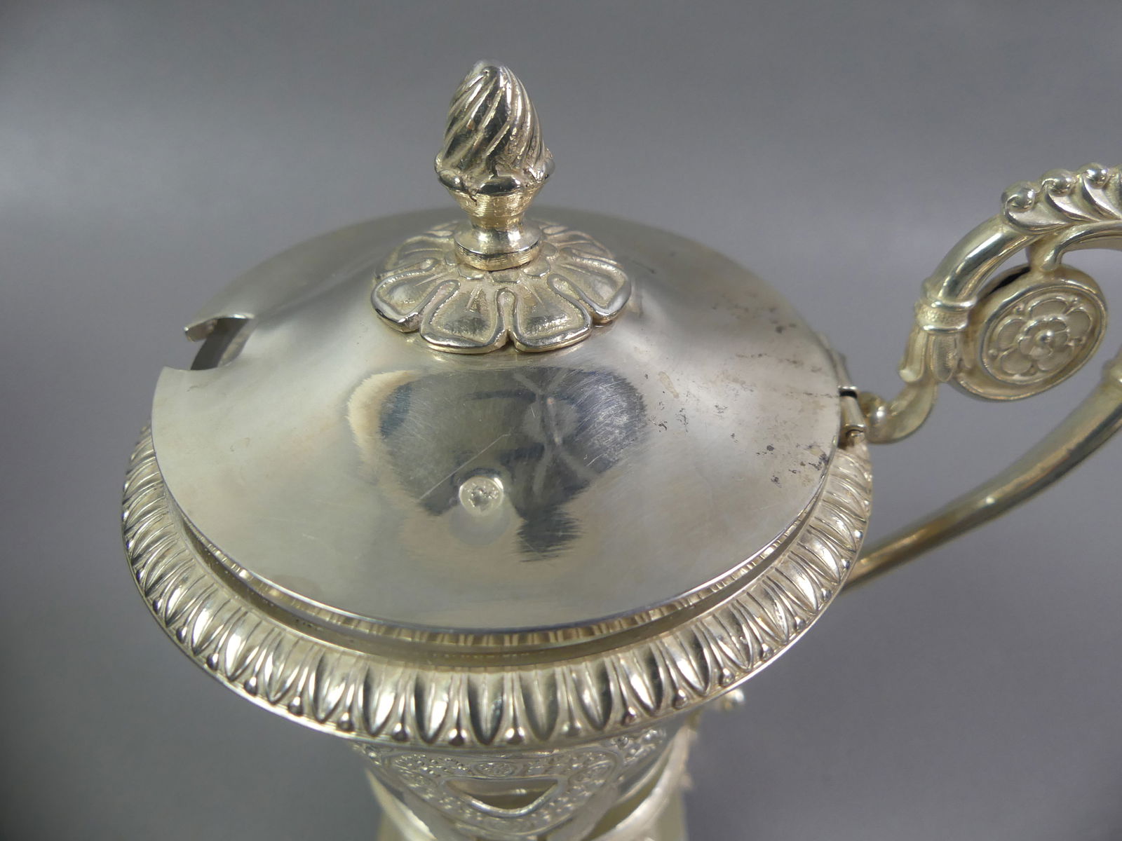 FRENCH SILVER MUSTARD POT - 2